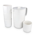 Set di 5 bicchieri in rPET InSideOut Liv Bianco - personalizzabile con logo