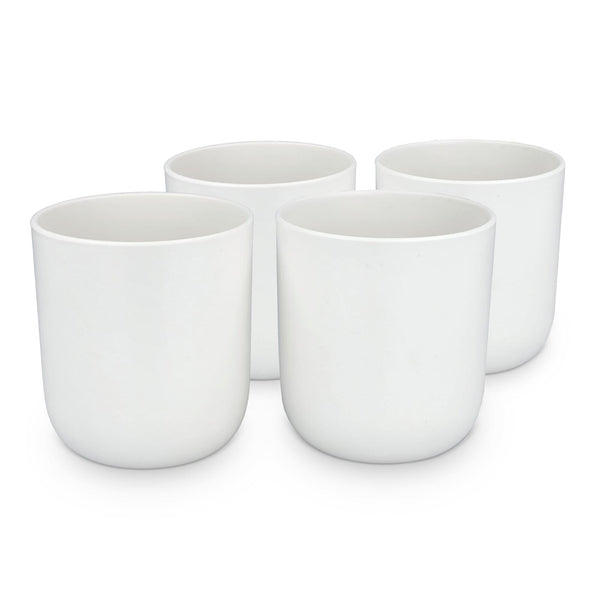 Set di 5 bicchieri in rPET InSideOut Liv Bianco - personalizzabile con logo