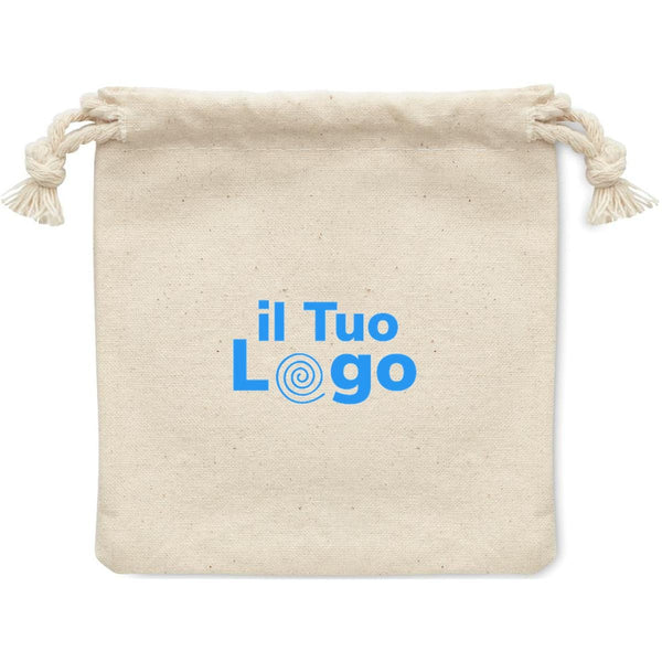 Set di 6 sottobicchieri di bamboo beige - personalizzabile con logo