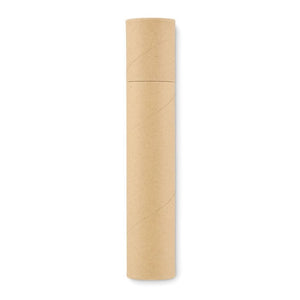 Set di articoli di cancelleria tube beige - personalizzabile con logo