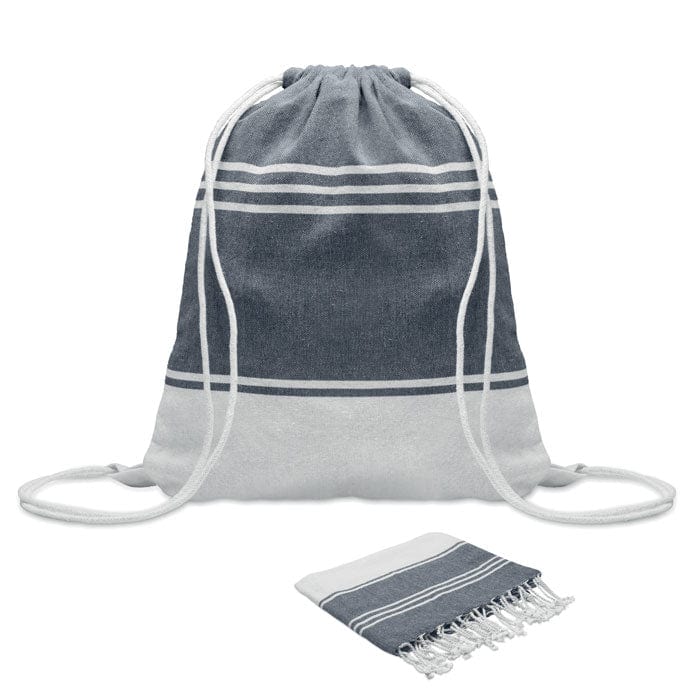 Asciugamano Hammam Butlers Surfside, Cotone 90x170 Cm, Righe Con Frange, Multiuso Per Spiaggia E Casa