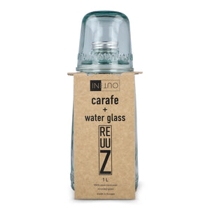 Set di bicchieri in vetro riciclato InSideOut ReuuZ 1L Trasparente - personalizzabile con logo