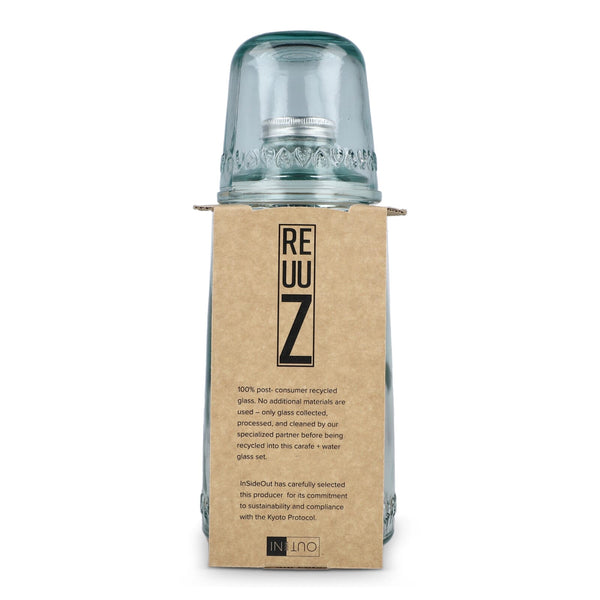 Set di bicchieri in vetro riciclato InSideOut ReuuZ 1L Trasparente - personalizzabile con logo