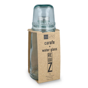 Set di bicchieri in vetro riciclato InSideOut ReuuZ 1L Trasparente - personalizzabile con logo