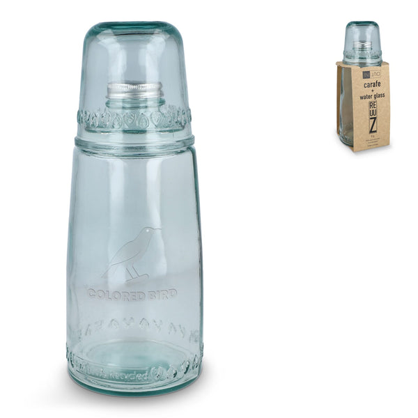 Set di bicchieri in vetro riciclato InSideOut ReuuZ 1L Trasparente - personalizzabile con logo
