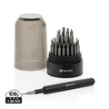 Set di cacciaviti 31 in 1 multifunzionali Gear X nero - personalizzabile con logo