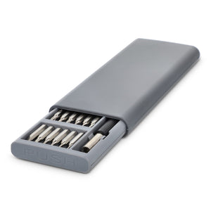 Set di cacciaviti di precisione 24 in 1 con organizer Grigio - personalizzabile con logo