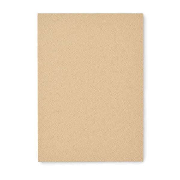 Set di cancelleria con blocco note beige - personalizzabile con logo