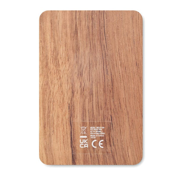 Set di cavi 3 in 1 in custodia di legno Legno - personalizzabile con logo