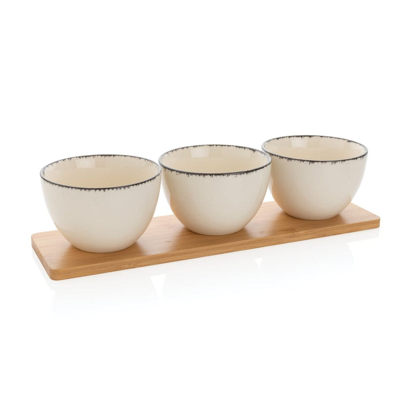Set di ciotole con vassoio in bambù Ukiyo Colore: bianco €20.00 - P263.061