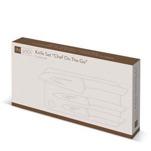 Set di coltelli da 6 pezzi InSideOut Chef on the Go verde - personalizzabile con logo