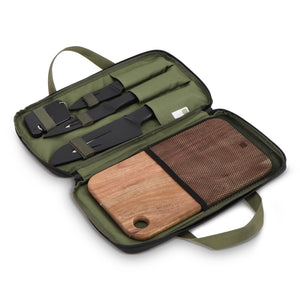 Set di coltelli da 6 pezzi InSideOut Chef on the Go verde - personalizzabile con logo