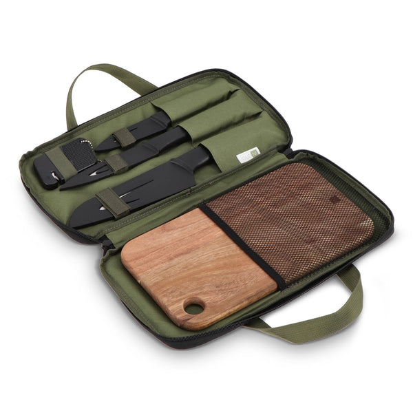 Set di coltelli da 6 pezzi InSideOut Chef on the Go verde - personalizzabile con logo
