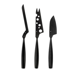 Set di coltelli da formaggio BOSKA Monaco+ Black nero - personalizzabile con logo
