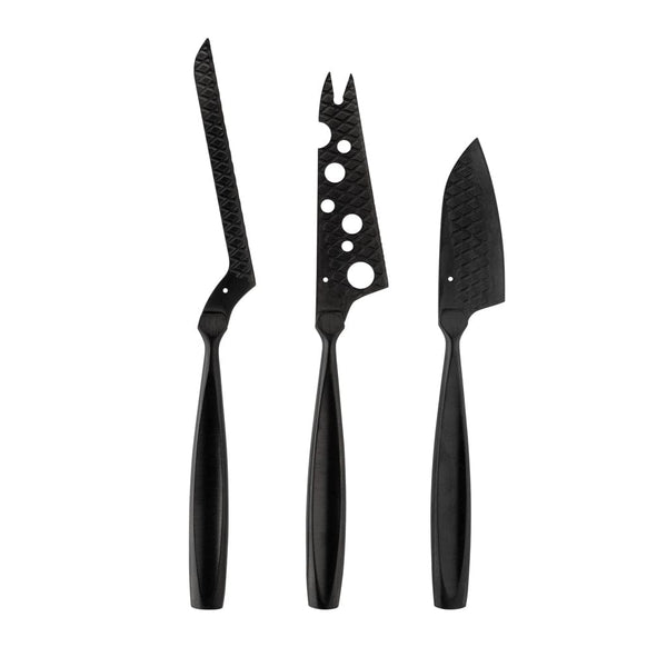 Set di coltelli da formaggio BOSKA Monaco+ Black nero - personalizzabile con logo