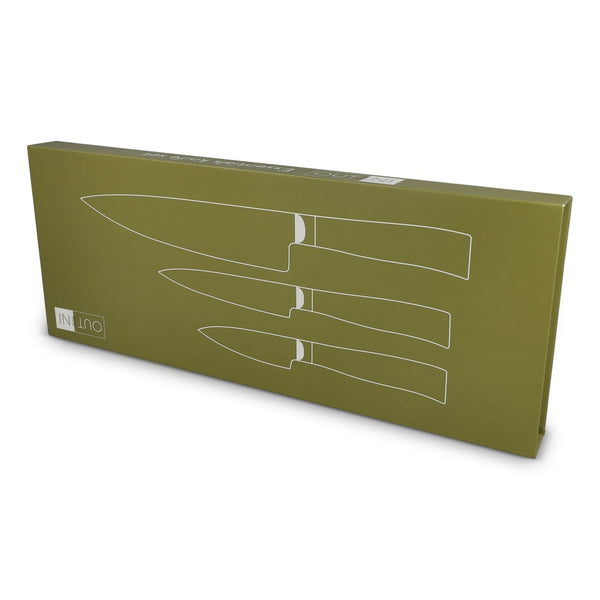 Set di coltelli essenziali 3 pezzi Ravn natural - personalizzabile con logo