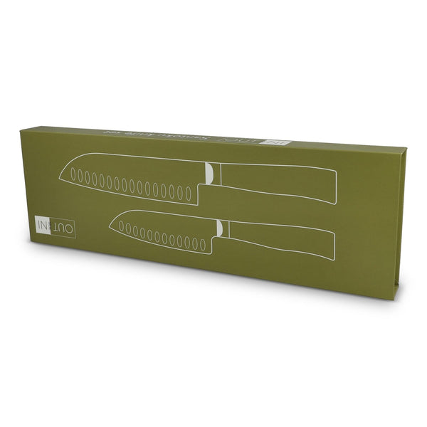 Set di coltelli Santoku 2 pezzi Ravn natural - personalizzabile con logo