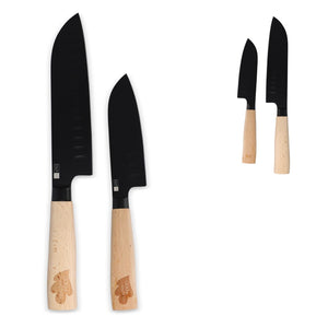 Set di coltelli Santoku 2 pezzi Ravn natural - personalizzabile con logo