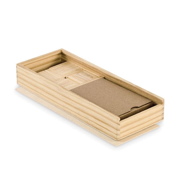 Set di domino e carte natural - personalizzabile con logo