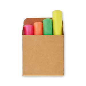 Set di evidenziatori compatto Beige - personalizzabile con logo