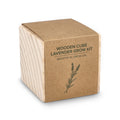 Set di fioriere in legno FSC – Lavanda natural - personalizzabile con logo