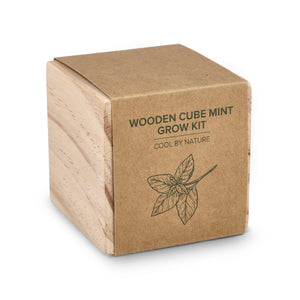 Set di fioriere in legno FSC – Menta natural - personalizzabile con logo