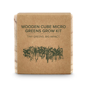 Set di fioriere in legno FSC - Microgreens natural - personalizzabile con logo