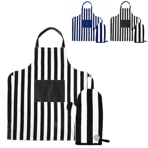 Set di grembiule e guanti da bbq Aron - personalizzabile con logo