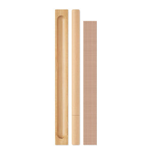 Set di incenso in bamboo beige - personalizzabile con logo