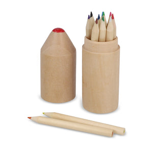 Set di matite colorate in legno  alta qualità natural - personalizzabile con logo