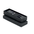Set di penna a sfera e roller Nero - personalizzabile con logo