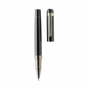 Set di penne di lusso Swiss Peak OSLO in rAcciaio nero - personalizzabile con logo