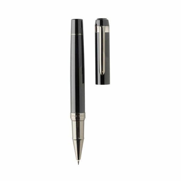 Set di penne di lusso Swiss Peak OSLO in rAcciaio nero - personalizzabile con logo