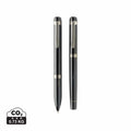 Set di penne di lusso Swiss Peak OSLO in rAcciaio nero - personalizzabile con logo