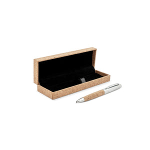 Set di penne in metallo Cork alluminio - personalizzabile con logo