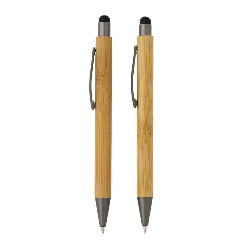 Set di penne in scatola di bambù - Matita personalizzata