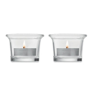 Set di portacandele con supporto natural - personalizzabile con logo
