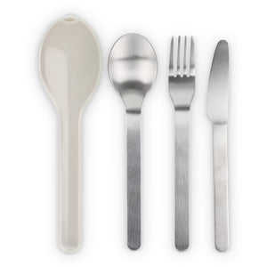 Set di posate Go Beige - personalizzabile con logo