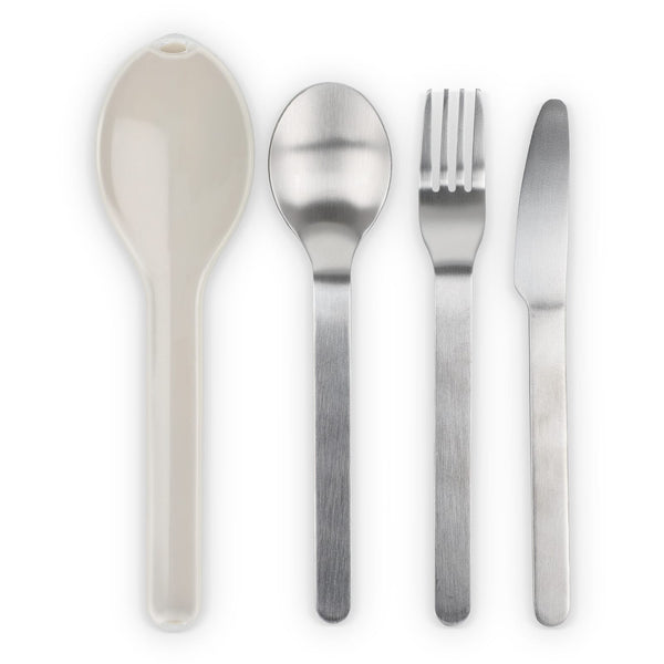 Set di posate Go Beige - personalizzabile con logo