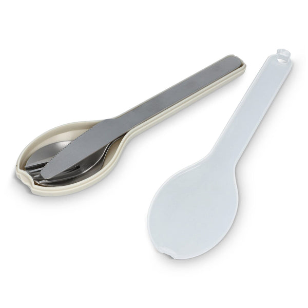 Set di posate Go Beige - personalizzabile con logo