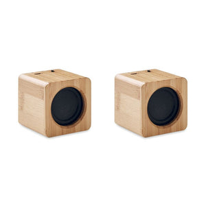 Set di speaker senza fili beige - personalizzabile con logo