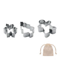 Set di tagliabiscotti natalizi Beige - personalizzabile con logo