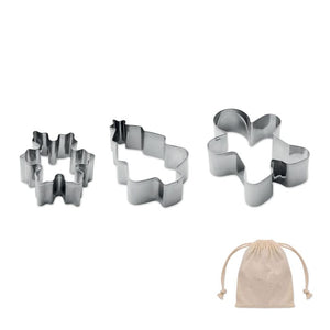 Set di tagliabiscotti natalizi Beige - personalizzabile con logo