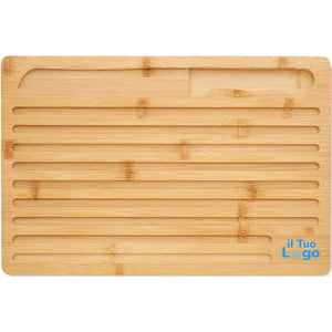 Set di taglieri in bamboo beige - personalizzabile con logo