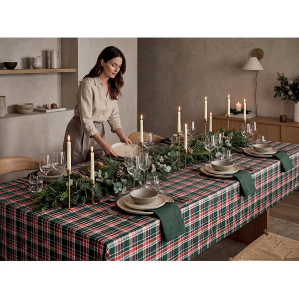 Set di tovaglie in cotone a quadri Multicolore - personalizzabile con logo