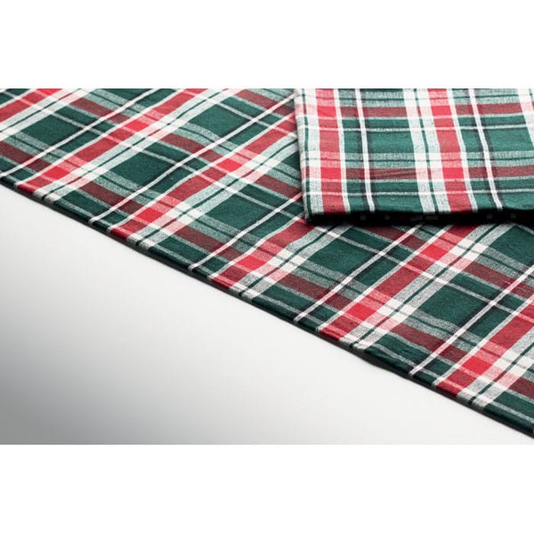 Set di tovaglie in cotone a quadri Multicolore - personalizzabile con logo
