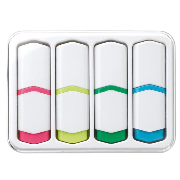 Set evidenziatori 4 pezzi 75 mm Bianco - personalizzabile con logo