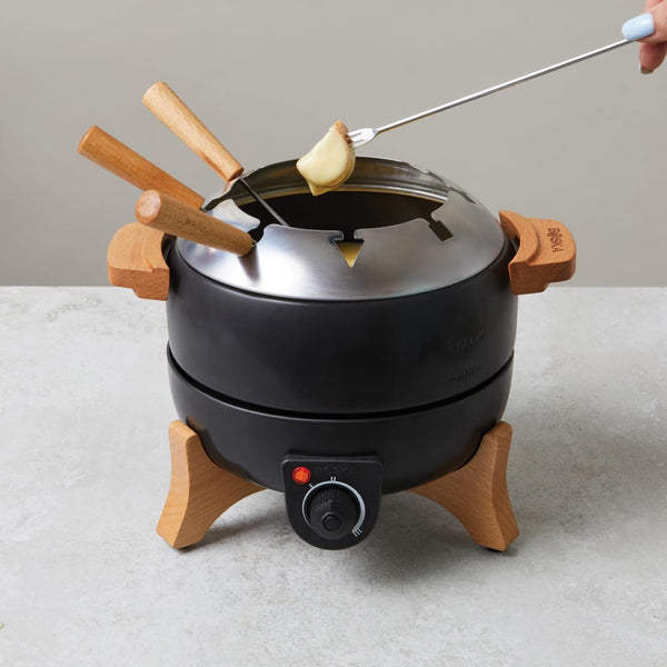 Set fonduta BOSKA Electric Party - 2,3L (EU Type F) nero - personalizzabile con logo