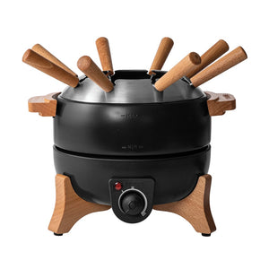 Set fonduta BOSKA Electric Party - 2,3L (EU Type F) nero - personalizzabile con logo