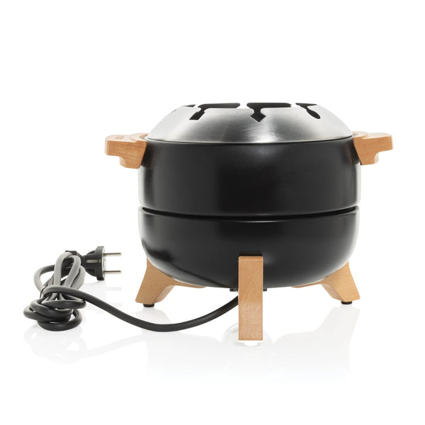 Set fonduta BOSKA Electric Party - 2,3L (EU Type F) nero - personalizzabile con logo